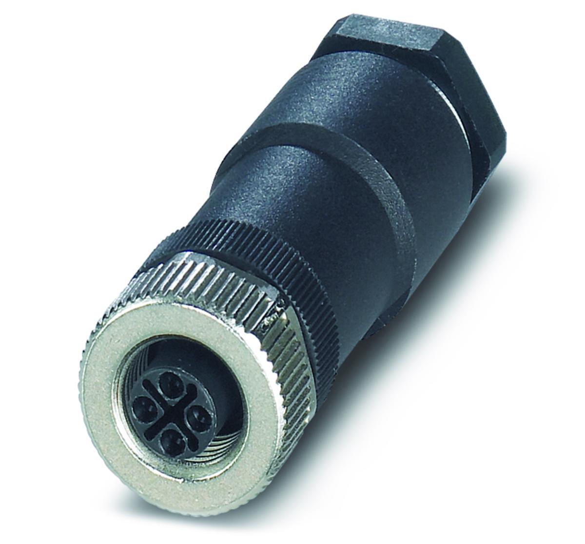 Givarkontakt M12 Power - M12 S-KOD RAK HONA EGET MONT SACC-M12FSS-3PECON-PG11-M