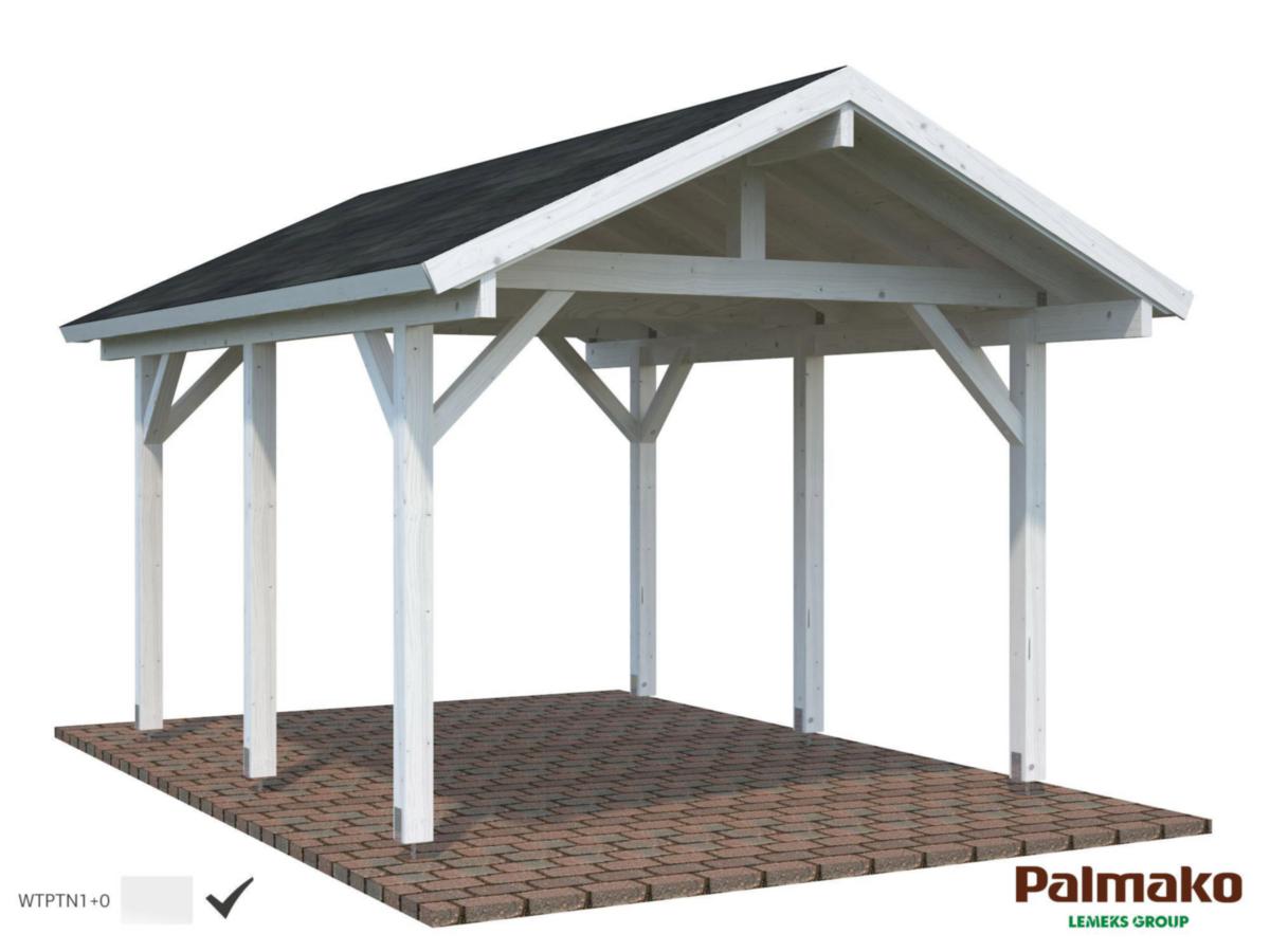 Carport enkel, Robert, 11.7 m² - CARPORT ENKEL ROBERT 16,0 M2 GRUNDMÅLAD