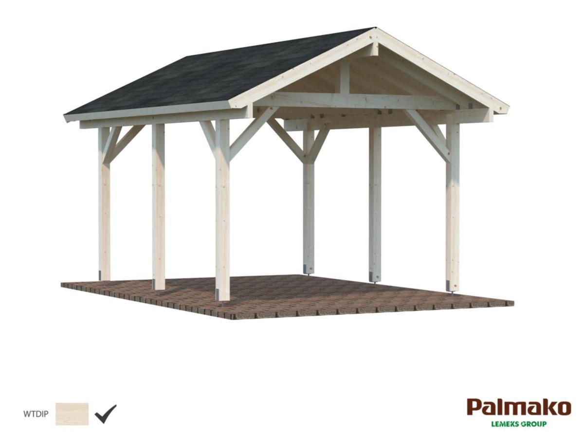Carport enkel, Robert, 11.7 m² - CARPORT ENKEL ROBERT 16,0 M2 VIT/TRANSPARENT DIPPAD