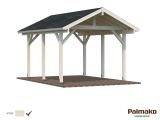 CARPORT ENKEL ROBERT 16,0 M2 VIT/TRANSPARENT DIPPAD