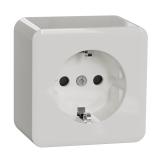 Vägguttag Exxact utanpåliggande jordad snabbanslutning