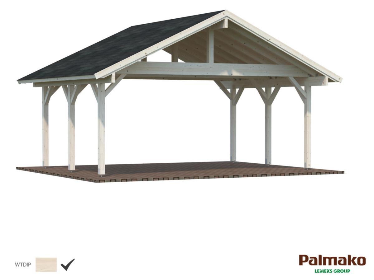 Carport dubbel, Robert, 20.6 m² - CARPORT DUBBEL ROBERT 28,3 M2 VIT/TRANSPARENT DIPPAD