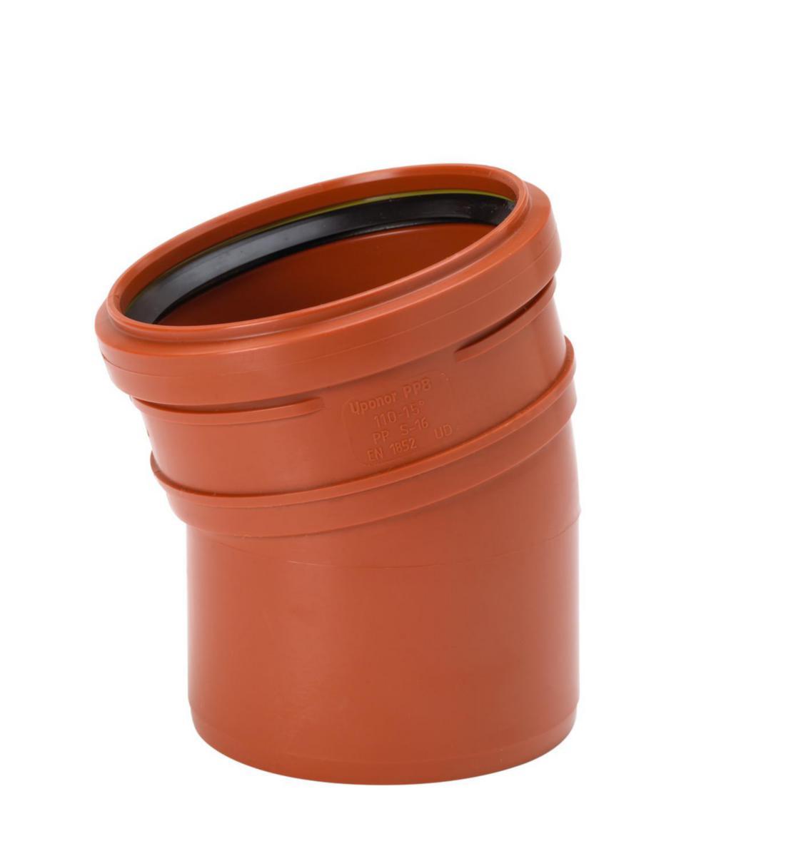 Markböj PP 15° Uponor - 250x15GR PP MARKBÖJ EN1852 PBB.5215