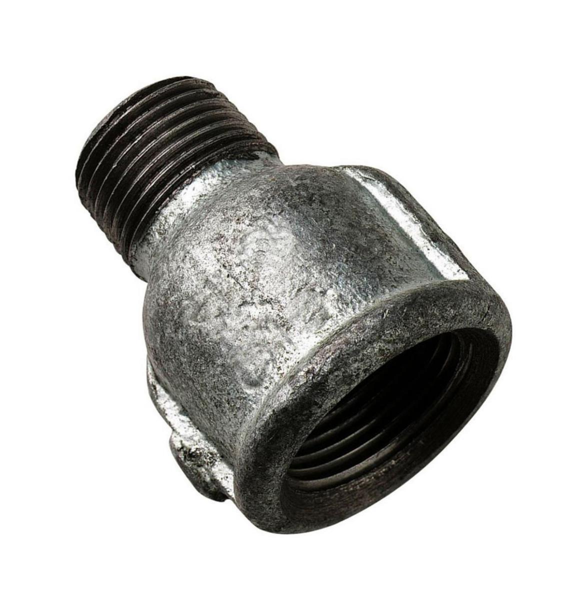 Muff, aducerad, varmförzinkad, in- och utvändig gänga. Invändigt mått anges först. - 20X15 GALV AD MUFF NO 246 IN/UTV GG  EN10242/A2