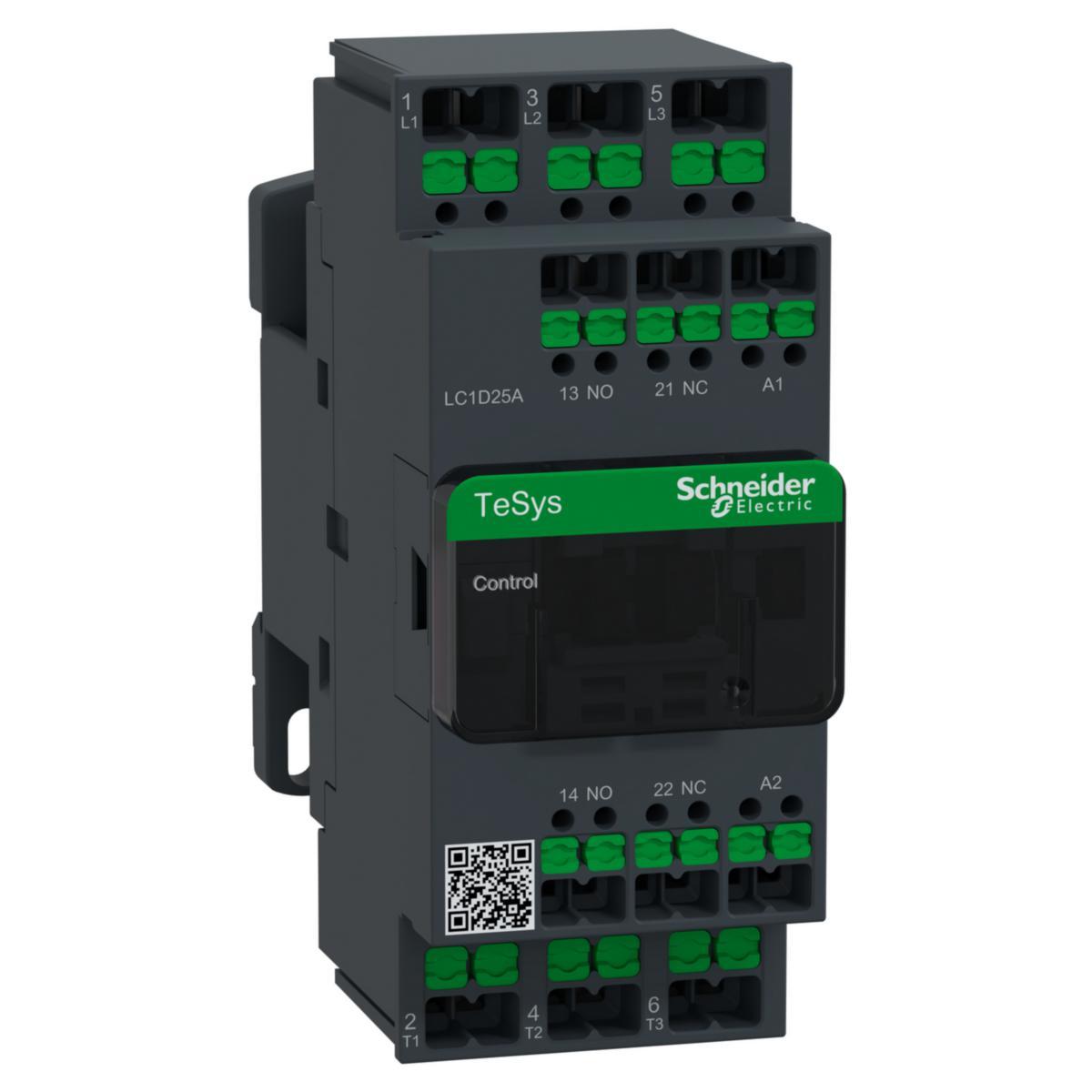Kontaktor 25-32A LC1D AC spole Snap-in - KNTKR DECA 25A 230V AC SNAP-IN LC1D25AP7