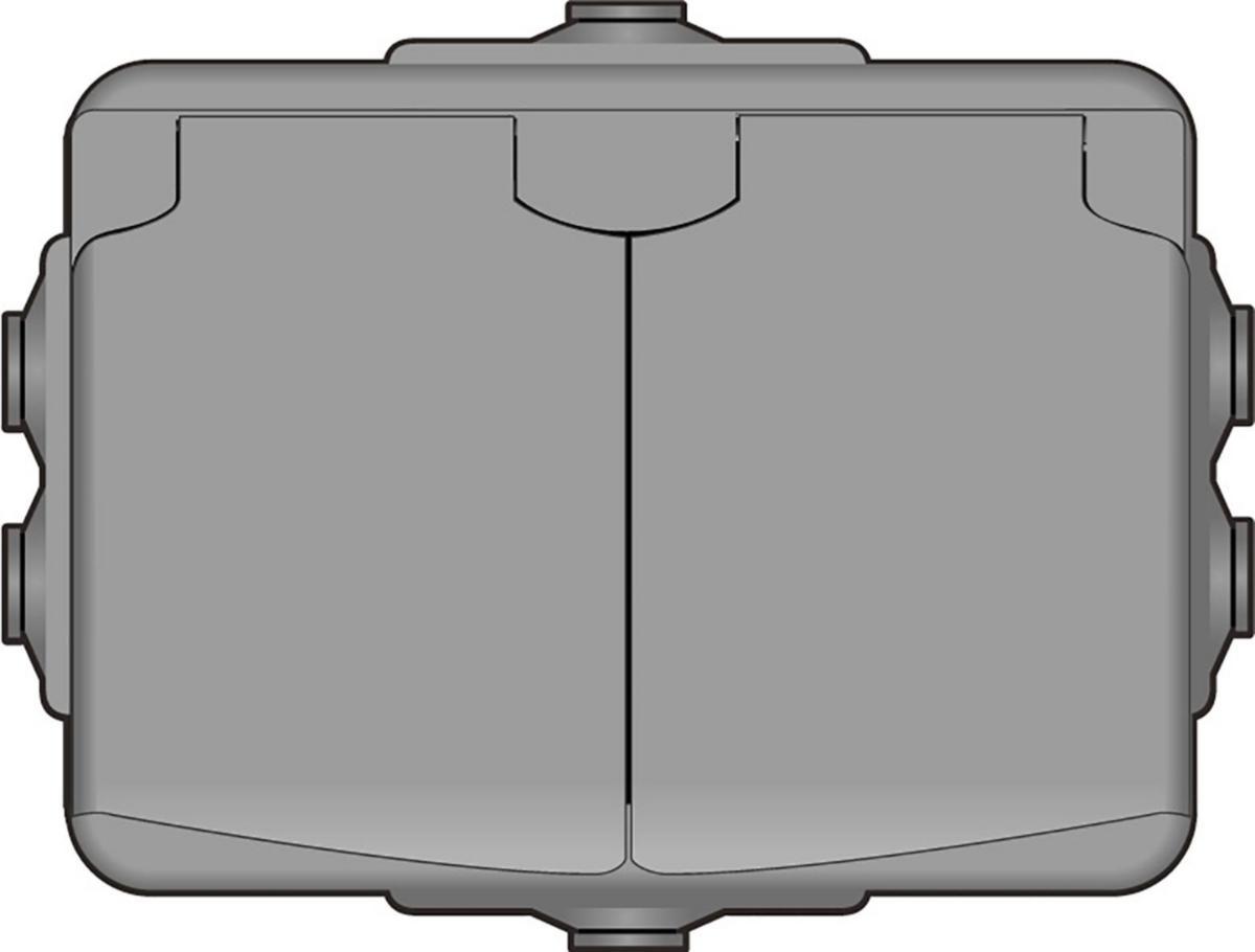 Vägguttag AquaBest IP44 Dusty Grey - UTTAG 2-VÄGS AQUABEST GRÅ 460015