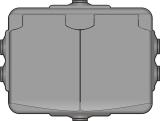 Vägguttag AquaBest  IP44 Dusty Grey