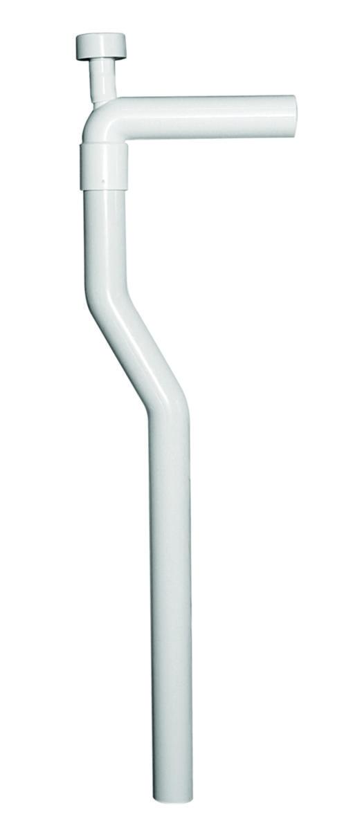 Utloppsrör S-böj med vacuumventil, Faluplast - 40 UTLOPPSRÖR MED VACUUMVENTIL S-BÖJ 140X600 VIT FP 47200