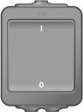 Strömställare AquaBest kapslad Dusty Grey