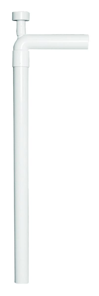 Utloppsrör i vinkel med vakuumventil, Faluplast - 40 UTLOPPSRÖR MED VACUUMVENTIL 90GR. 140X600 VIT FP 46800