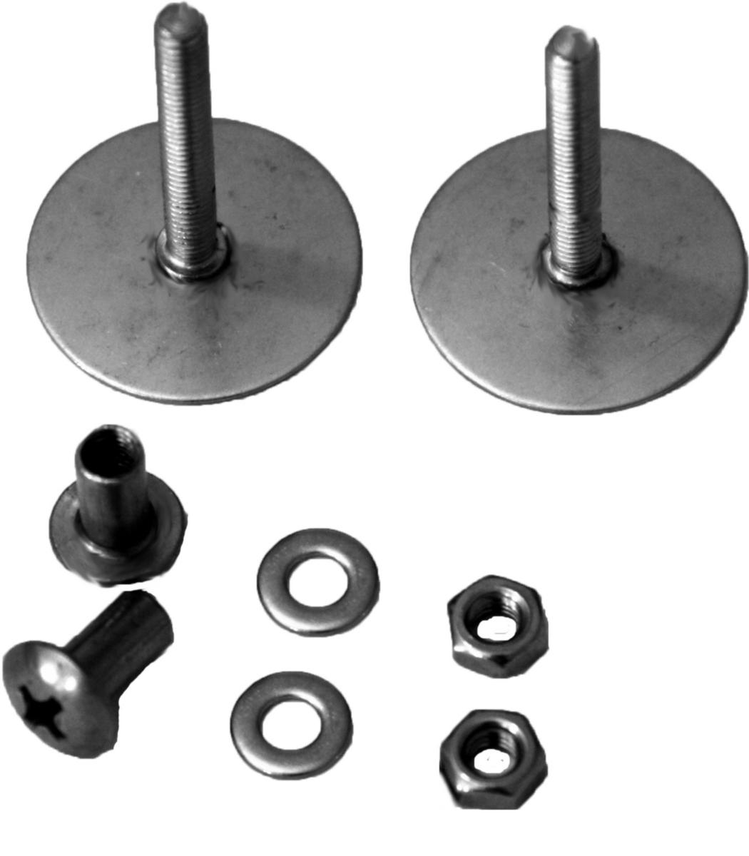 Montagebricka, borrfritt montage, rund med gänga, för duschset, Design4bath - MONT.BRICKA RUND Ø25-M4X30 RFR 0.7MM 2-PACK GLABETE 8740119