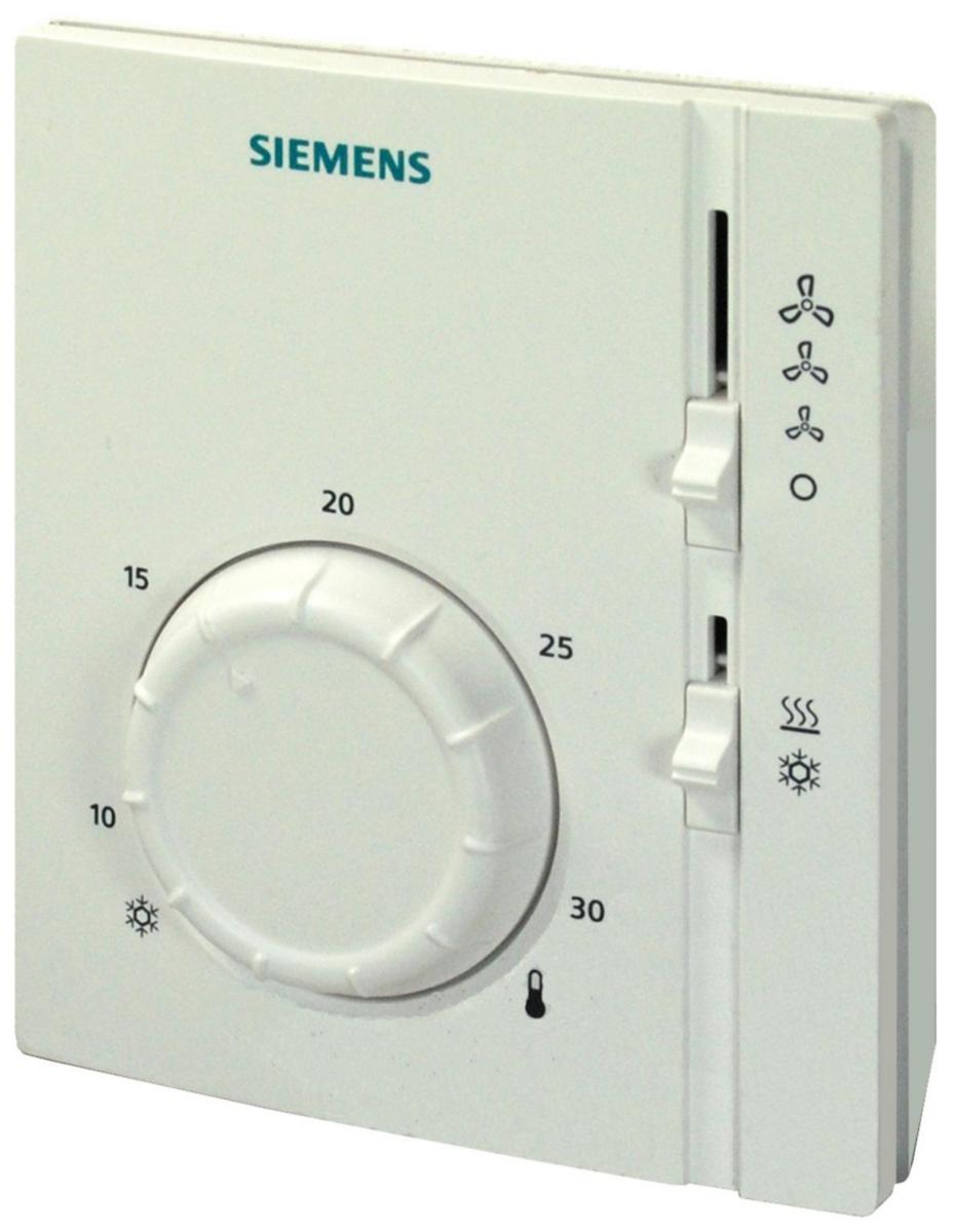 Termostat RAB31, Siemens - SIEMENS RUMSTERMOSTAT RAB31 4-RÖRS FAN-COIL. V/K. 8-30°C
