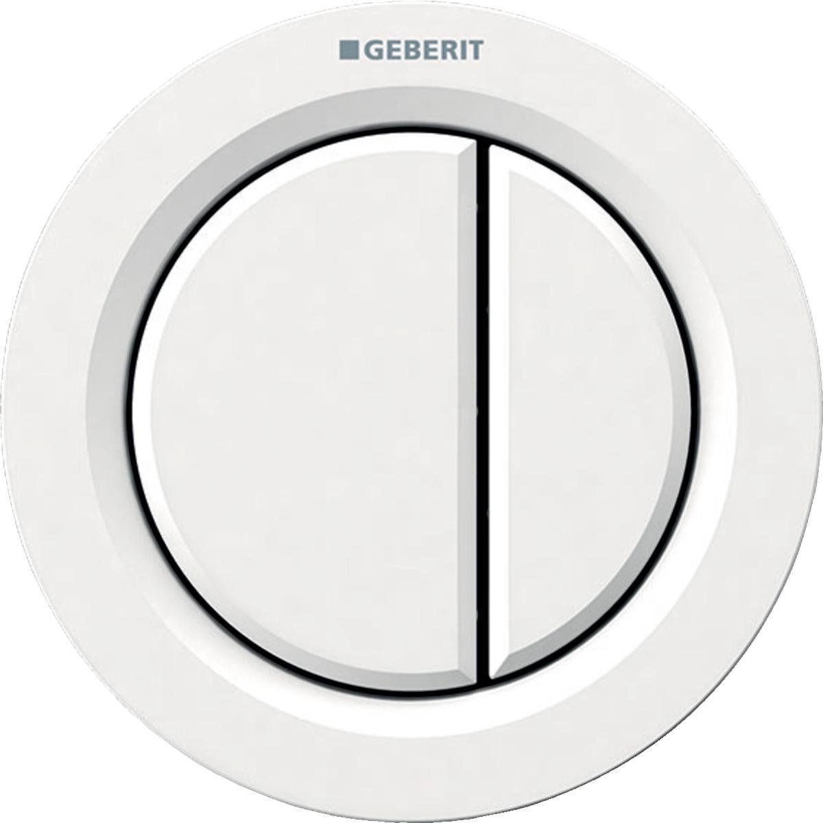 Spolknapp Omega01 Remote Dubbel, Geberit - GEBERIT OMEGA01 DUBBEL (PLAST) SPOLKNAPP, PNEUM. VIT