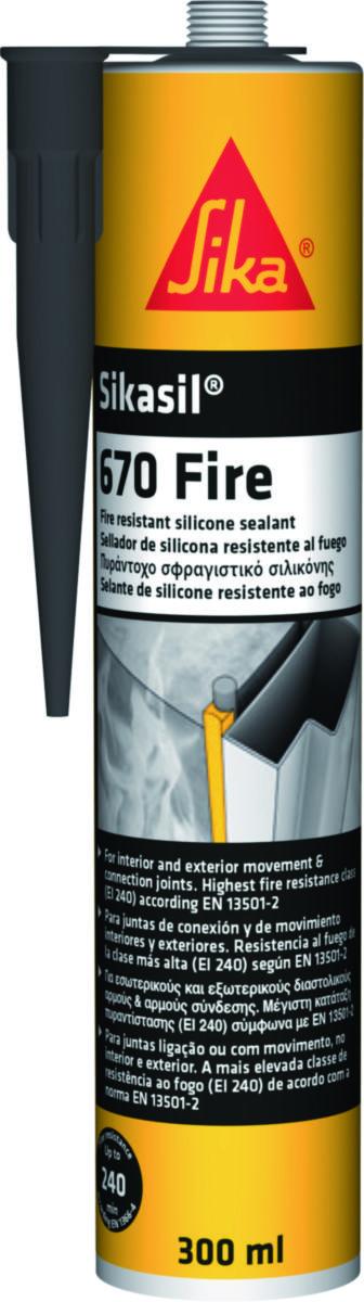 Brandsilikon, Sikasil 670 Fire - BRANDSILIKON SIKASIL-670 FIRE SIKA VIT 300ML