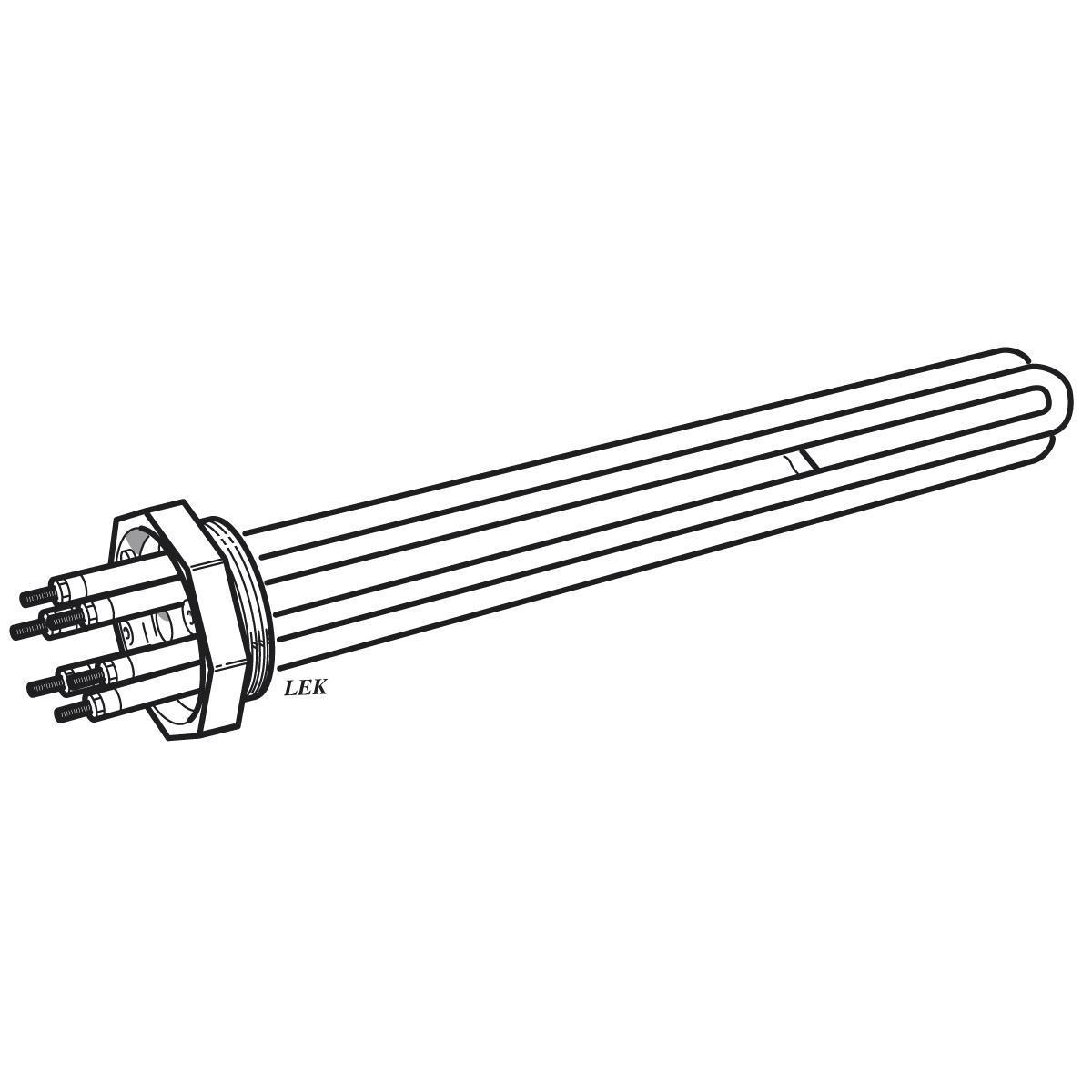 Elpatron IU31-36 NIBE för elvattenvärmare - IU 36 NIBE ELPATRON 4500W, 230/400V, R50, 405MM