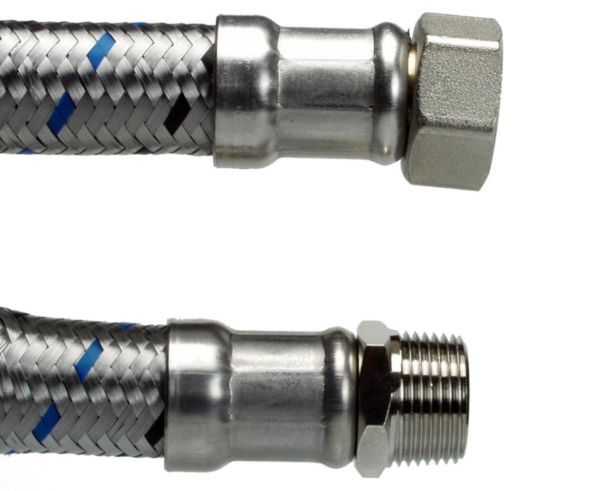 Diffusionstät slang rostfri omflätning med gängade anslutningar, a-collection - NEOFLEX BUTYL DN25 1000 MM R.F R25 INV/UTV 1 LEK.MUTT.