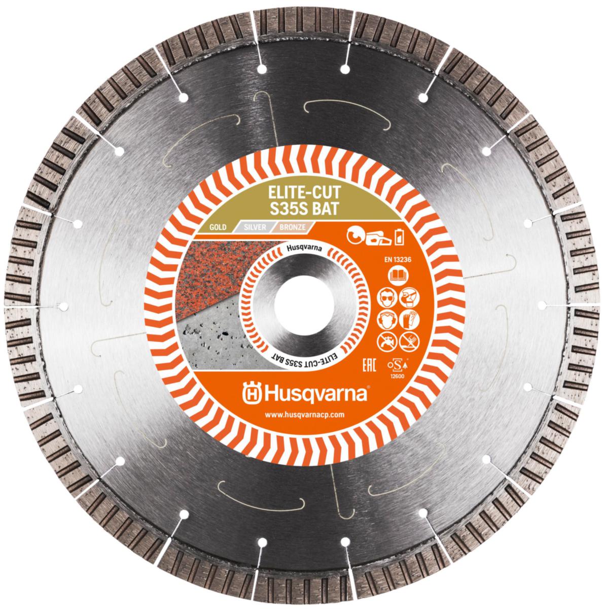 Diamantklinga Husqvarna Elite-Cut S35S - DIA.KLINGA HUSQVARNA S35S BAT ELITE-CUT GRANIT 230MM 22.2MM