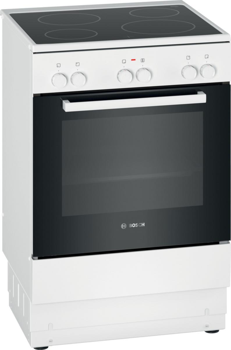 Spis, glaskeramikhäll, 60 cm, varmluft, Serie 2 - SPIS GLASKERAMIKHÄLL 60 CM VIT 230 V HKA014020U BOSCH