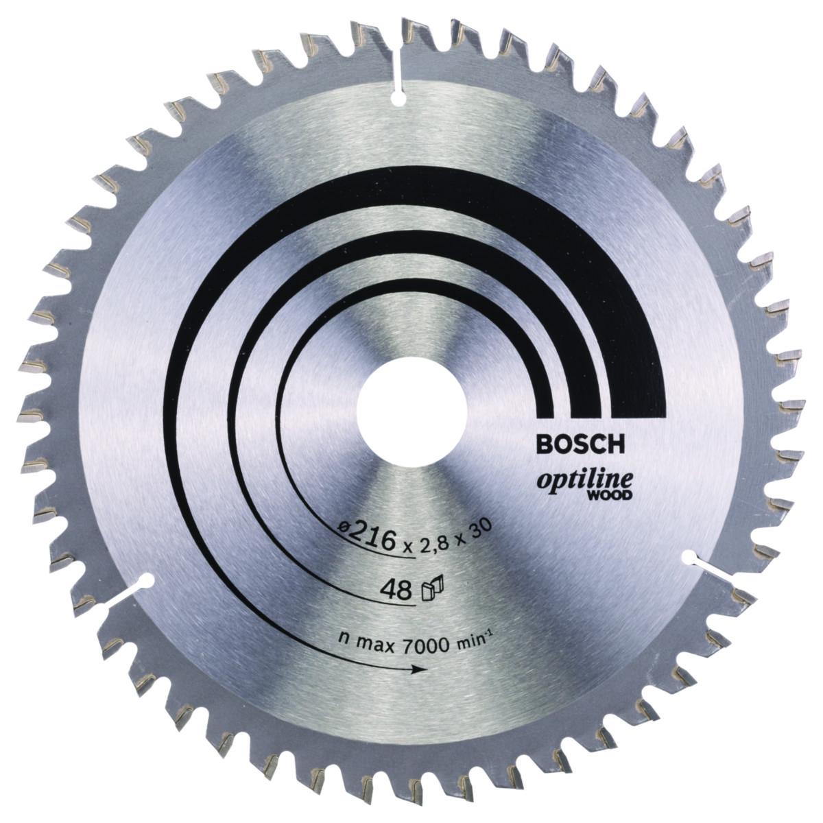 Cirkelsågklinga Bosch Optiline Wood - CIRKELSÅGKLINGA BOSCH OPTILINE WOOD 216-30.0MM 48T HM