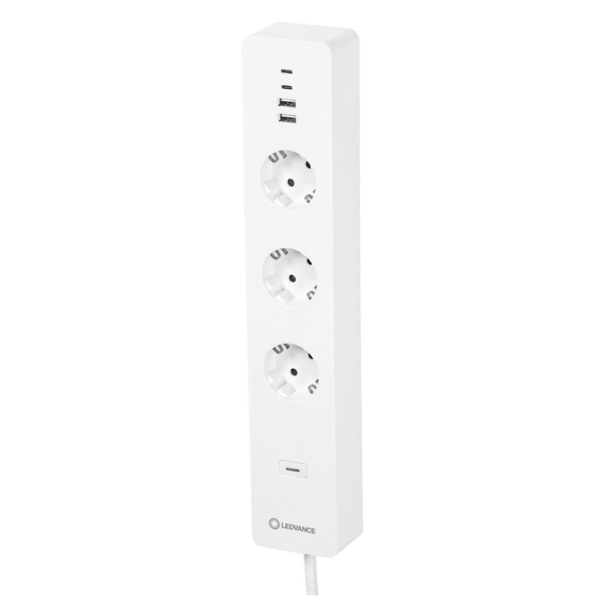 Grenuttag, kombi, jordat + USB A + USB C, Smart+ WiFi - GRENUTTAG 3-V JORD+2USB A/2C LEDVANCE SMART+ WIFI