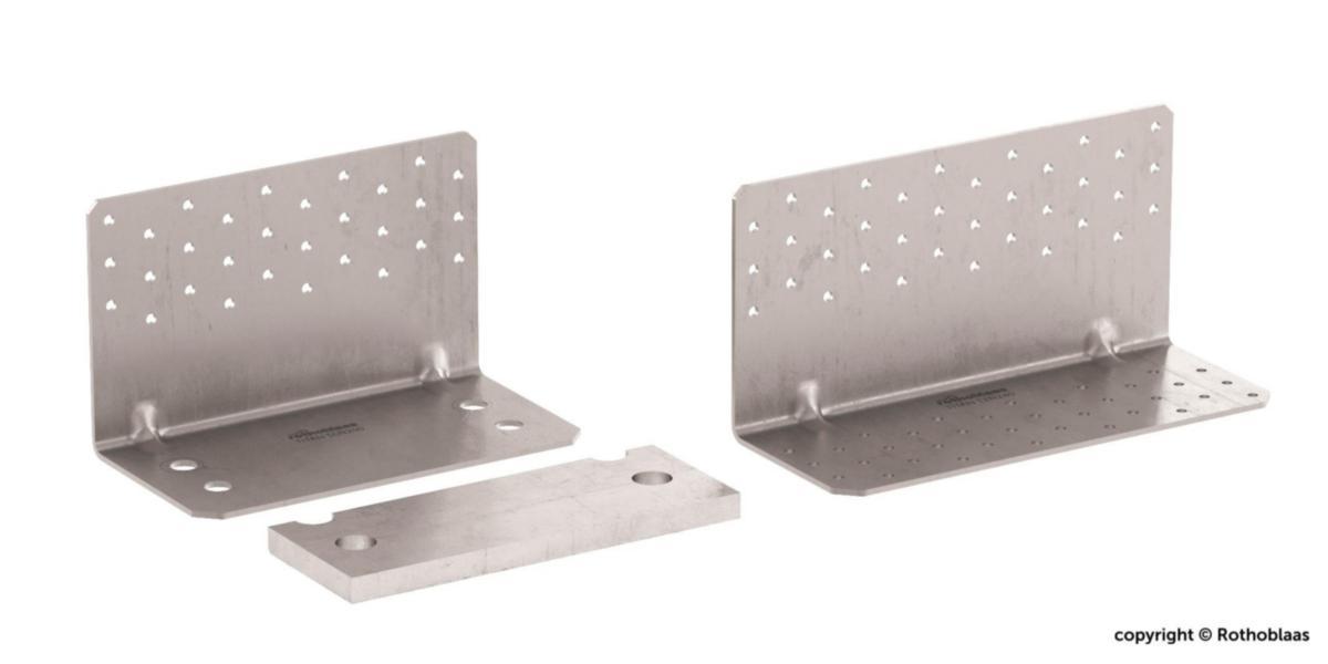 Vinkelbeslag Titan N, för höga drag- och skjuvlaster - BESLAG TITAN N TRÄ-BTG TCN200 200 X 120 X 3 MM