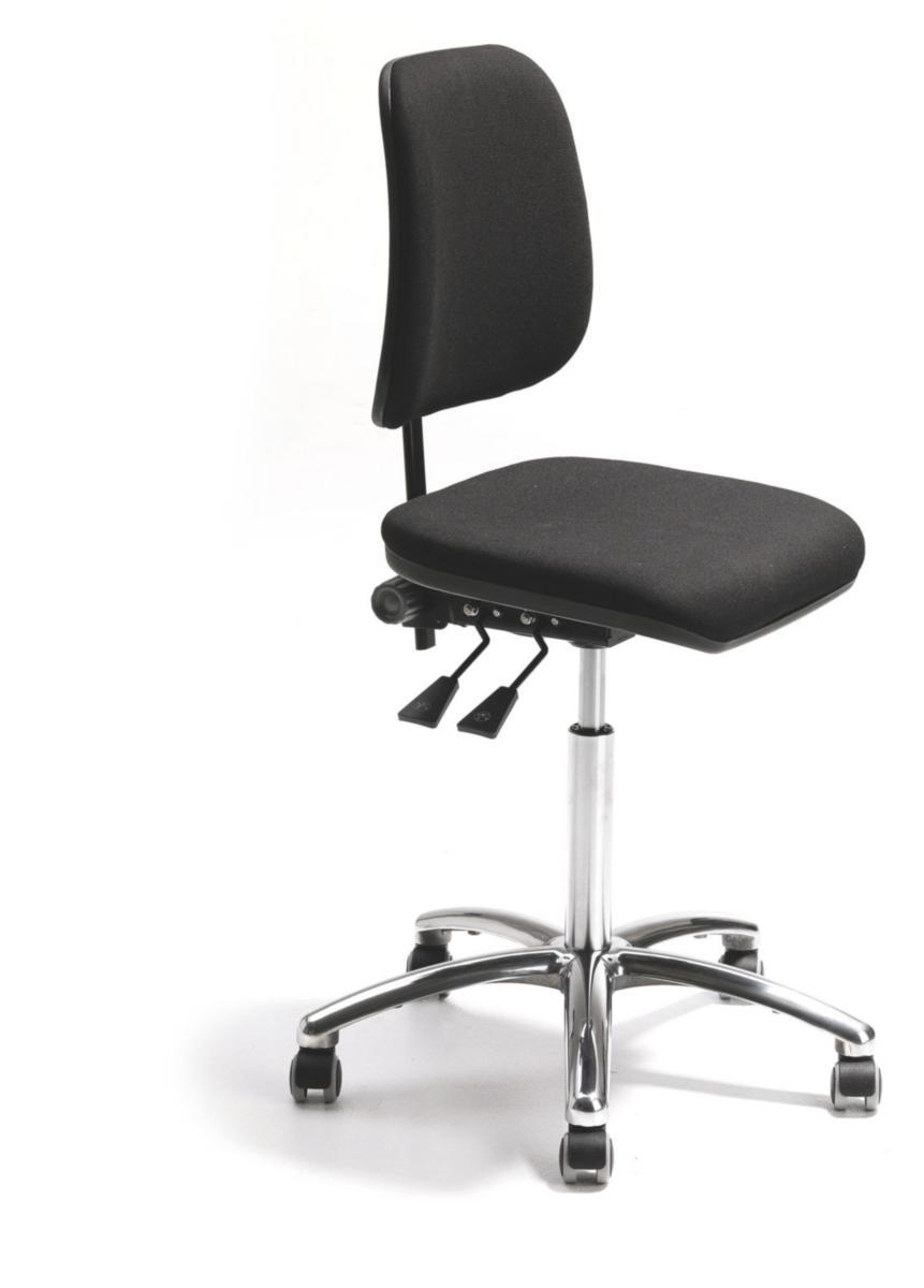 Kontorsstol GBP - KONTORSSTOL HÖGRYGG MÖBELTYG SVART H.440-580 MM LÄTTRLE HJU