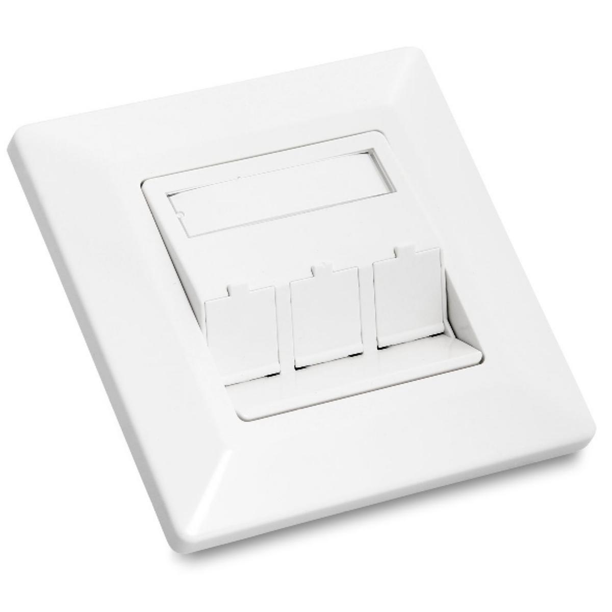 Uttagslock för apparatdosa, obestyckade - UTTAGSLOCK 3XRJ45 KEY DAMML 12B-1X-3WT