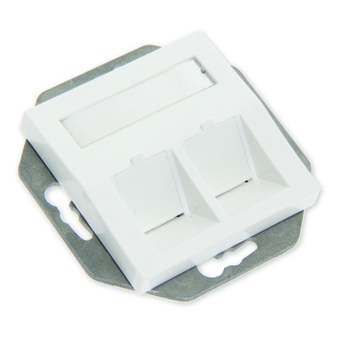 Centrumplatta 2xRJ45 Keystone Plus/RS - CENTR PL 2XRJ45 KEY PLUS/RS 12B-1X-04WT