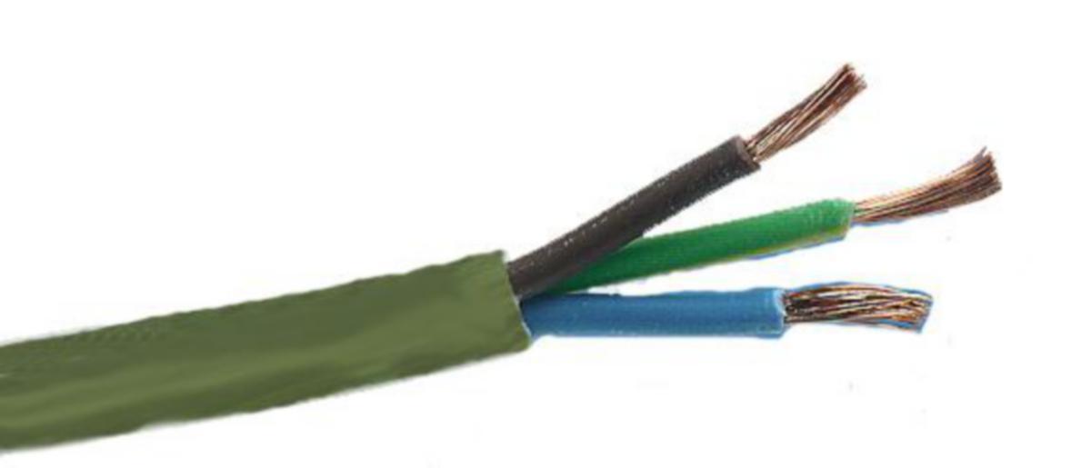 SKK (H03VV-H), lampsladd, rund - KABEL SKK 3G0.75 100M BOBIN GULDBRONS
