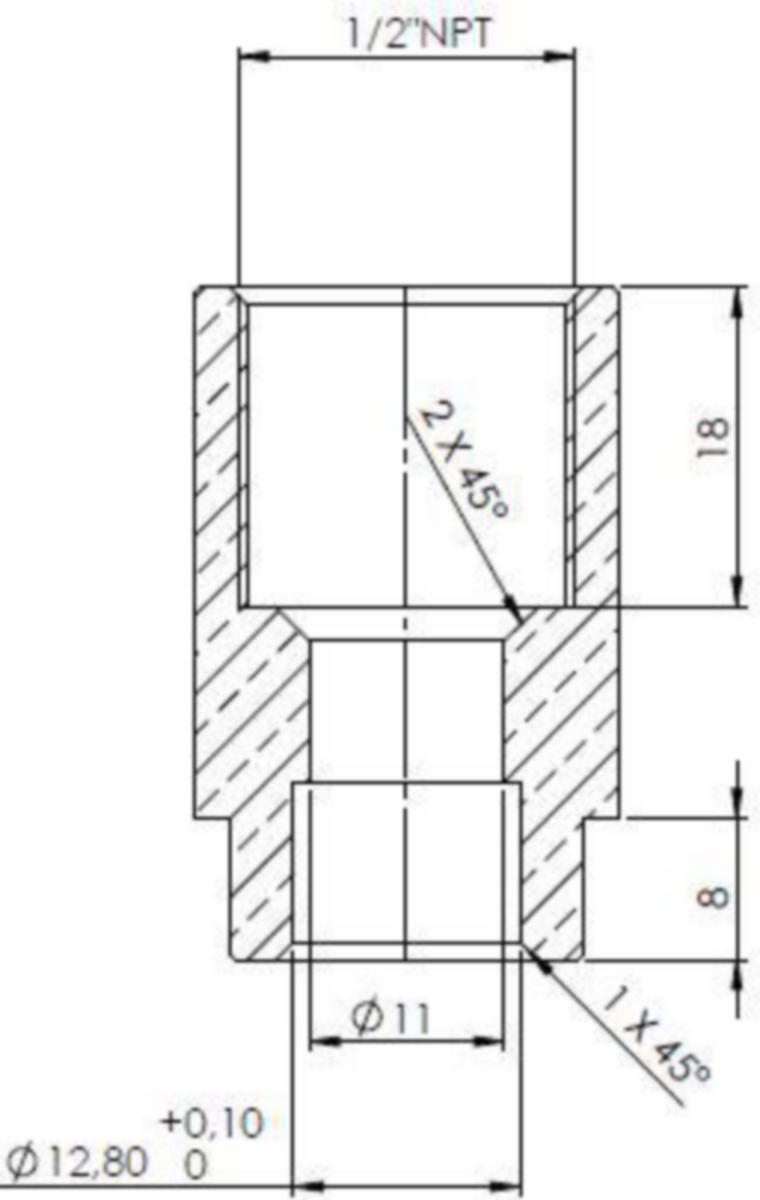SÄV lödadapter 120 bar - SÄV LÖDADAPTER 120 BAR INV 1/2"NPT X INV 1/2"LÖD