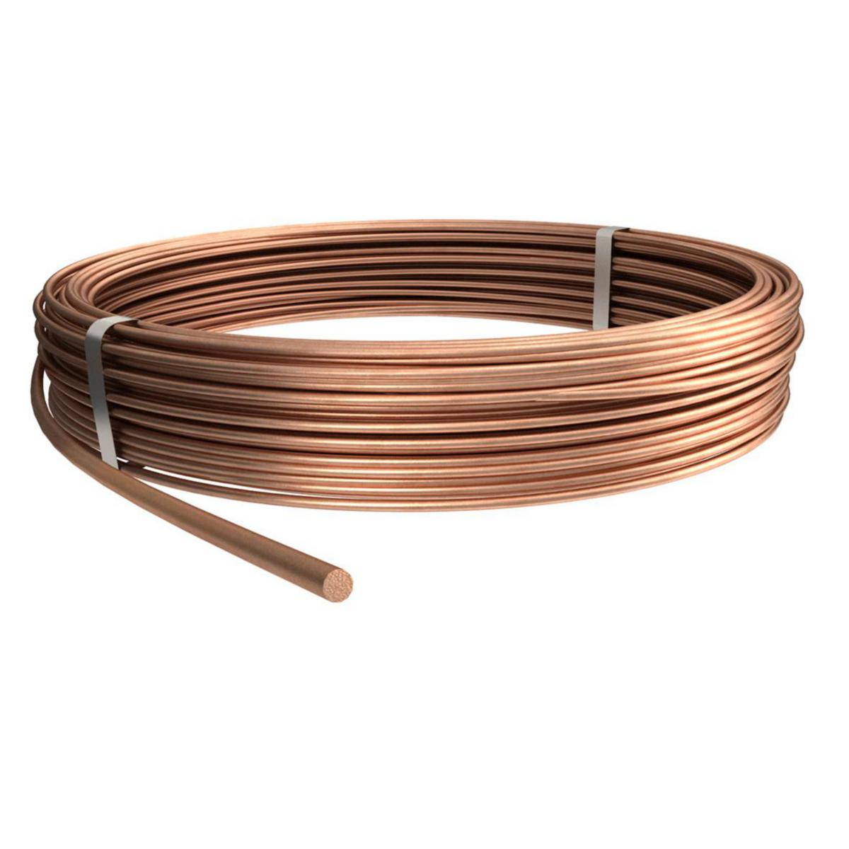 Rundledare koppar 50mm² - RUNDLEDARE Ø8MM CU RING 100M