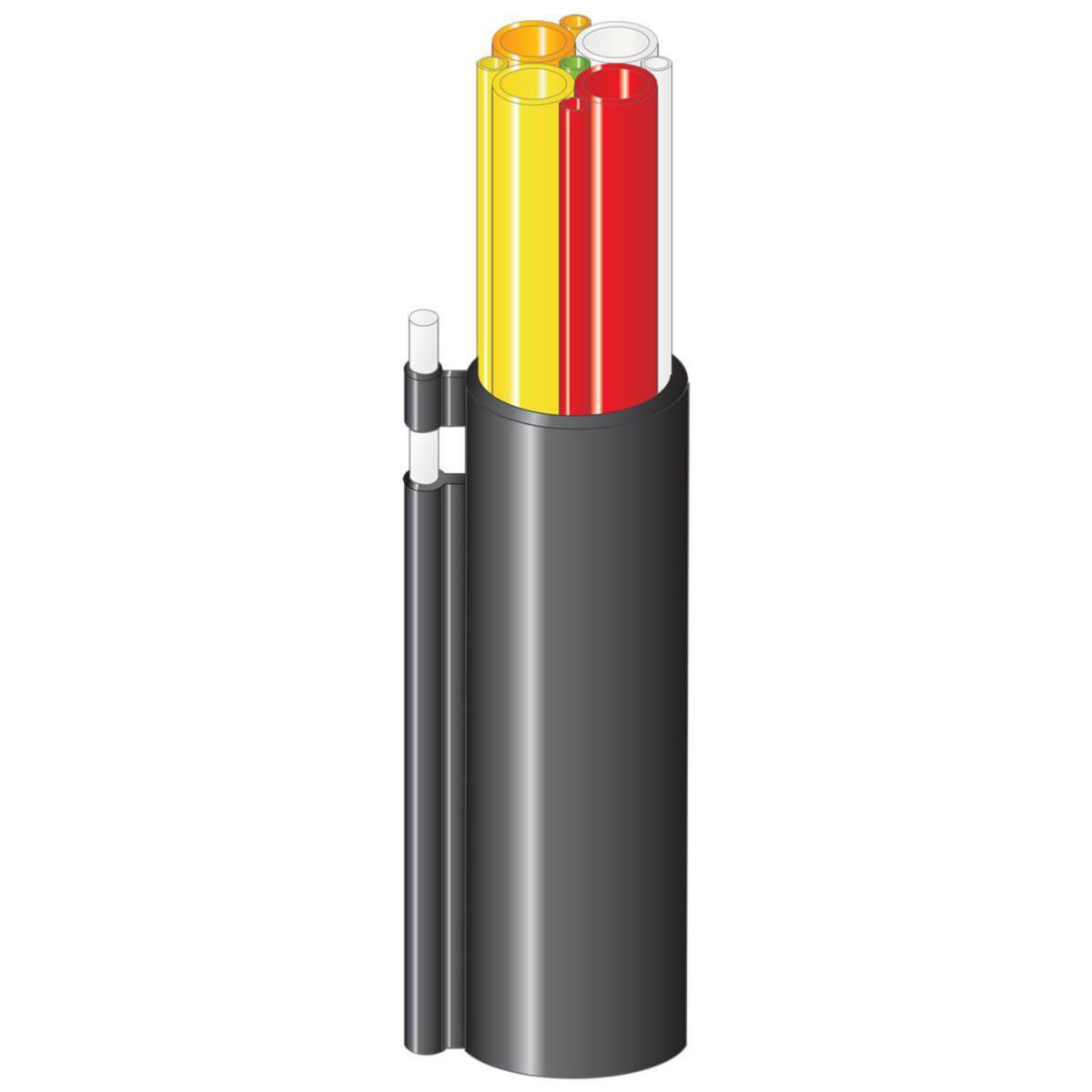 Mikrodukt Färgkod S12 multidukt, för förläggning i luftinstallation - MIKRORÖR 5X5/3.5+4X12/10AE S12 MPB30228/5M