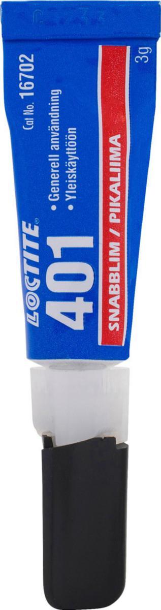 Cyanoakrylatlim Loctite® 401 Snabblim - CYANOAKRYLATLIM LOCTITE 401 3G SNABBLIM ALLROUND. LÄTTFLYT.