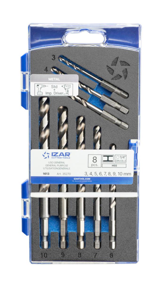 Borrkassett IZAR 1613 HSS HEX 1/4" 3-10 mm - BORRKASSETT IZAR 1613 HSS HEX 3-4-5-6-7-8-9-10mm