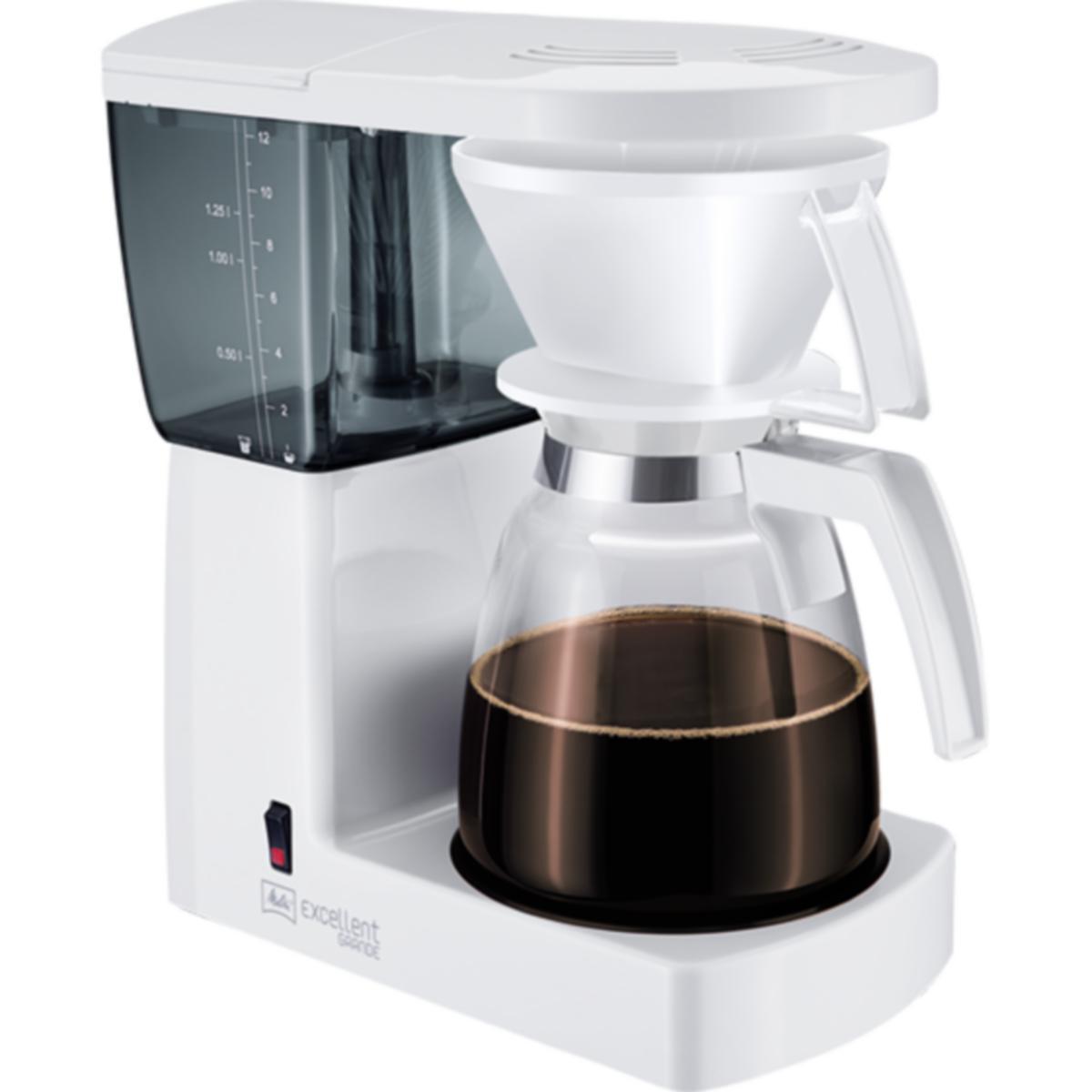 Kaffebryggare, 1.5 l, Excellent Grande - KAFFEBRYGGARE 1.5 L 1100 W VIT EXCELLENT GRANDE MELITTA