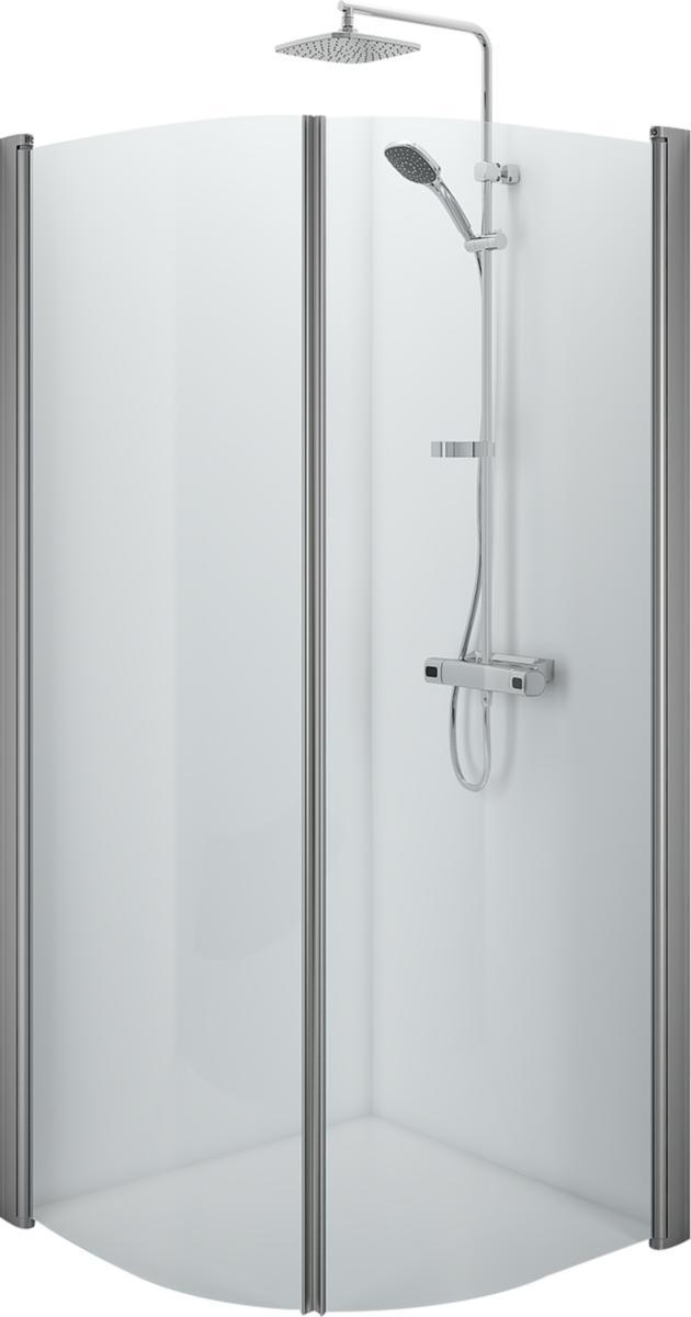 Duschvägg Ifö SBNK Space, böjd, klart glas - DUSCHVÄGG IFÖ SPACE BÖJD 900 NATUR/KLARGLAS 7399672
