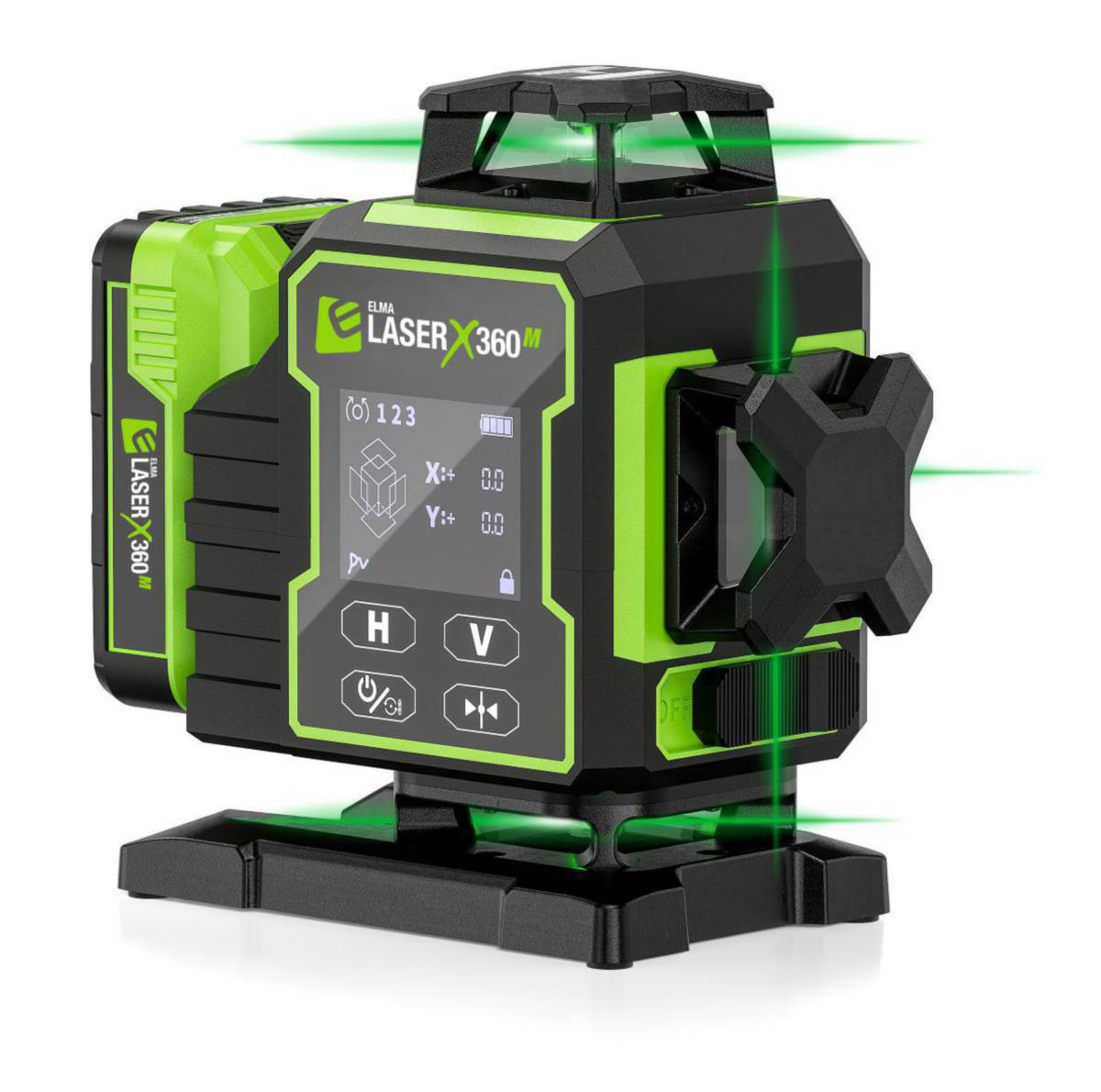 Linjelaser Elma X360-M - LINJELASER ELMA LASER X360-M 4 X 360° GRÖN LASER