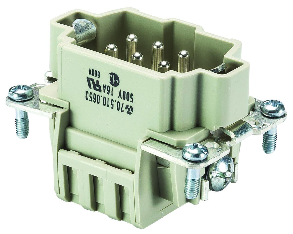 Insatser, Revos Basic, 500V/16A - INSATS HANE 6-POL FJÄDER 70.510.0653.0