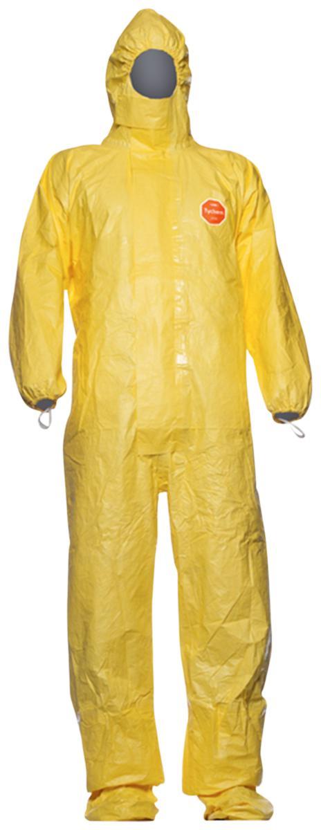 Korttidsoverall Tychem 2000 C, med integrerade sockar - KORTTIDSOVERALL TYCHEM 2000 C MED SOCKAR TCCHA5TYL16 GUL L