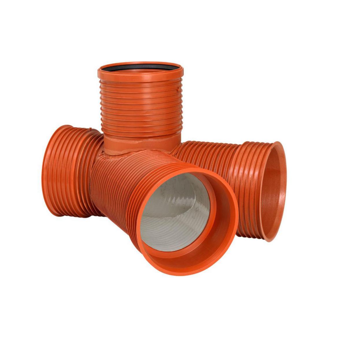 Tillsynsbrunn, Uponor Ultra Rib 2, avgrening höger - 400x450 TILLSYNSBRUNN PP AVGRENING HÖGER, UPONOR