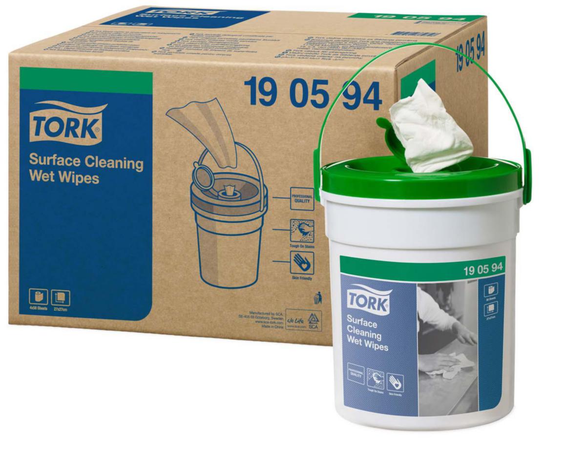 Våtduk för ytrengöring, hink, Tork - YTRENGÖRING TORK VÅTDUK HINK 58 DUKAR/WIPES/HINK