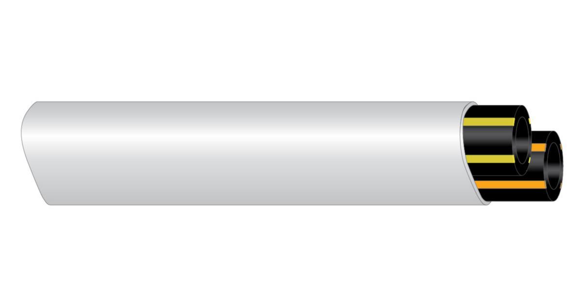 Mikrodukt Tjockväggig DB2 16/12 S12 - MIKRORÖR 2X16/12 S12 WH 1000M 5/MPB30218/2M-1