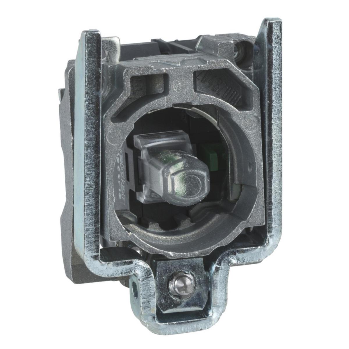 Kontaktdon bestående av montagesockel + kontaktblock + lampdon med inbyggd LED ZB4BW - KONTAKTDON ZB4BWOB11 KONTAKTDON 1SL VIT 24V