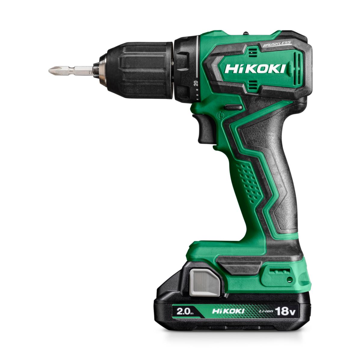Borrskruvdragare HiKOKI DS18DD 2x2.0 Ah - BORRSKRUVDRAGARE HIKOKI DS18DD 2X2AH LI-ION, 55NM HSC