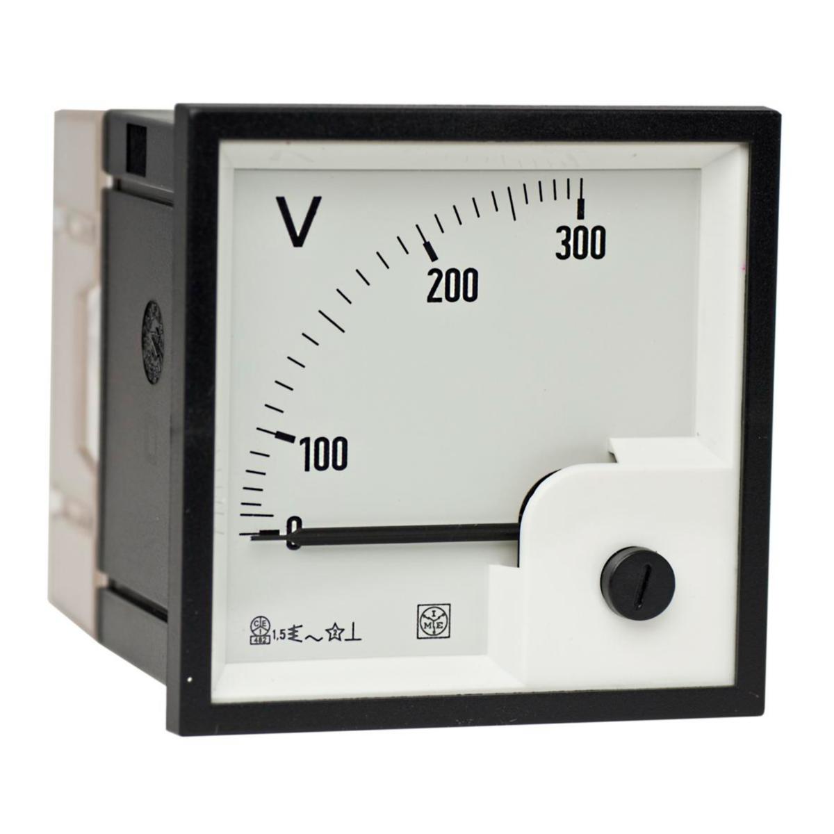 Analog voltmeter 0-300V för direktmätning RQ - VOLTMETER AC PANEL RQ72E 300V