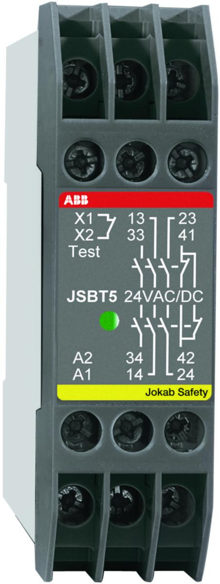 Säkerhetsrelä JSBT5 - SÄK. RELÄ 3NO+1NC JSBT5 2TLA010005R0100