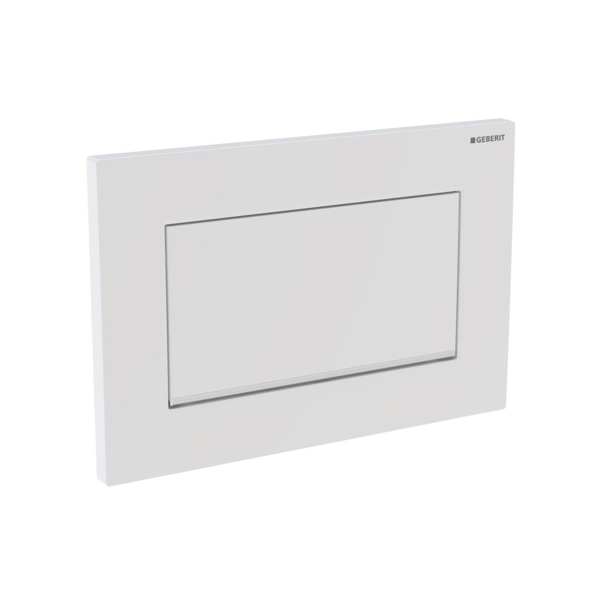 Tryckplatta Sigma 30 Metall, Geberit - GEBERIT SPOLPLATTA SIGMA 10 SQUARE ENKEL, M.SVART/KROM EC