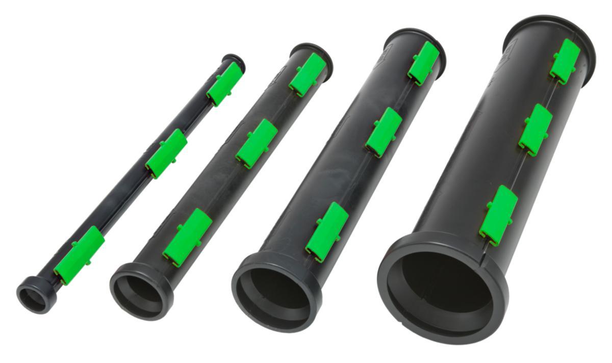 Greenpipe Snipp & Snapp®, SRS Hardlock - RÖR DELAT 110 SRS ORG. 1M GRÖN SNIPP&SNAPP. VINKELSBAR 10°/M