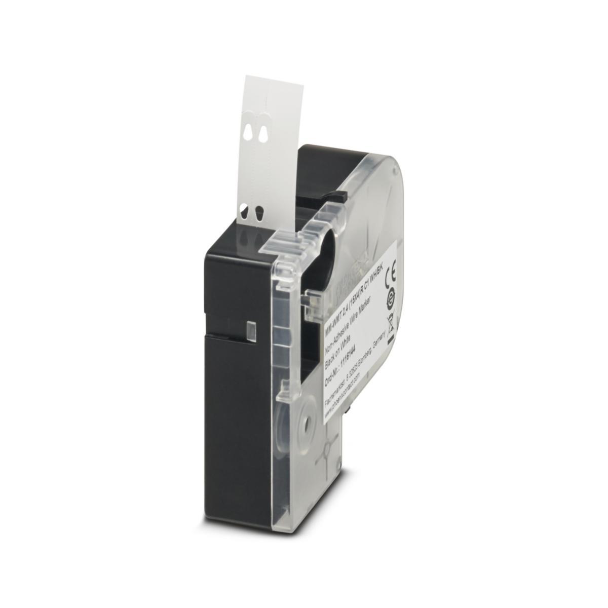 Ledningsmärkning Thermofox Förstansad - KABELMÄRKNING KABEL Ø 1-2.4 MM-WMT2.4(15X4)RC1WH/BK