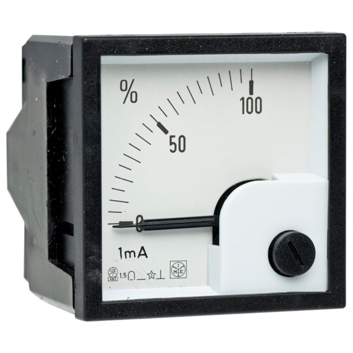 Amperemeter RQ48 M 0-1 mA - AMPEREMETER DC PANEL RQ48M